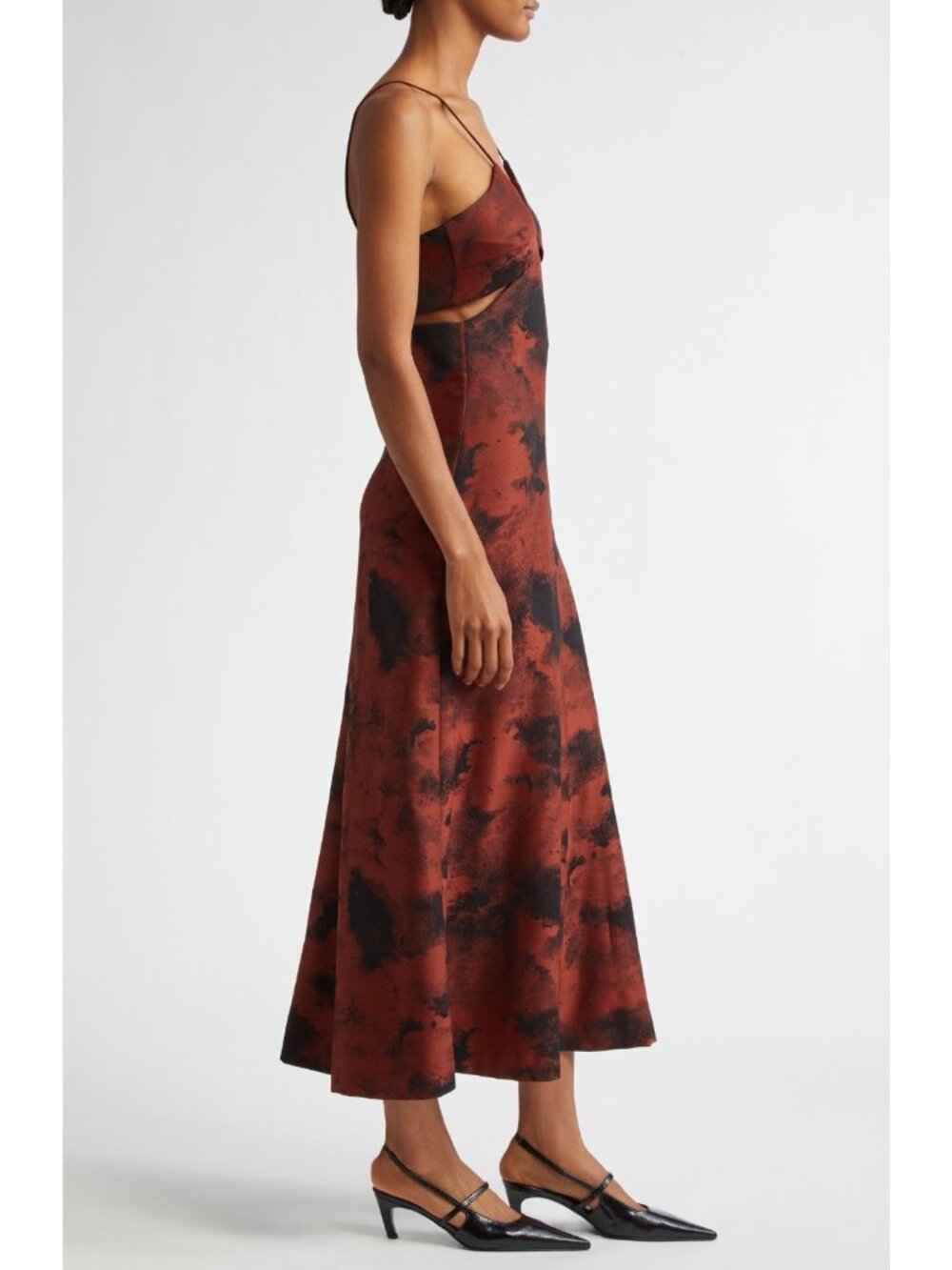BITE Studios Aquilone Women's Strap Cutout Jacquard Midi Dress Size UK 14/US 10 - Picture 3 of 6